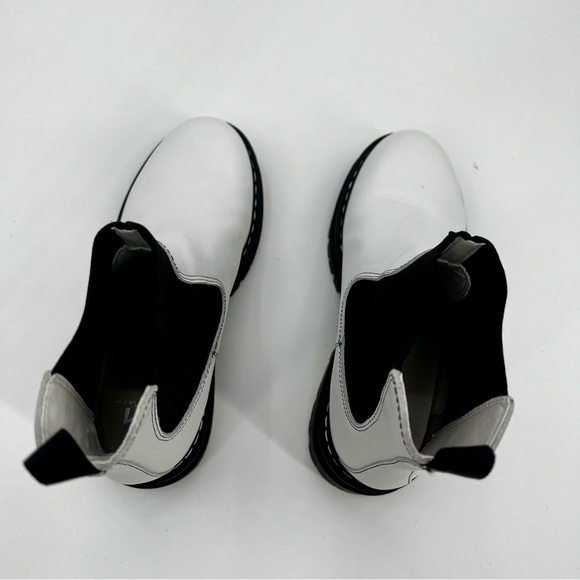 New Marc Fisher Patrick Ankle Boots Bootie Chelsea White Rubber Sole Moto 6.5 M - Picture 6 of 14